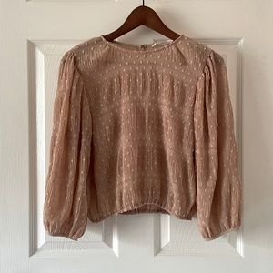 Puff Sleeve Mauve Pink Top